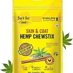 BARK OUT LOUD - Fresh Chicken Dog Treats, Hemp Chewstix with Omega 3 & Vitamin E for Healthy Skin & Coat, Suitable for Dogs & Cats of All Life Stages, 100g (Pack of 1)-image-86