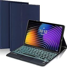 ProElite TouchPad Keyboard case for Xiaomi Mi Pad 7/7 Pro 11.2 inch, Magnetic Detachable Wireless Bluetooth TouchPad Keyboard Mi Pad 7/7 Pro 11.2 inch with Built-in 7-Colors Backlit, Dark Blue-image-23