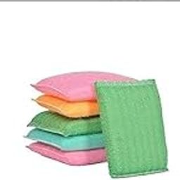 Non-Scratch Multi Colour Kitchen Utensil Scrubber Pad, Multi-Use & Foam Pad Sponge Scourer for Dish, Utensils, Hard Surface Tools, Heavy Duty Standard (20mm Thick) Pack of (12) Pieces (6)-picture-1