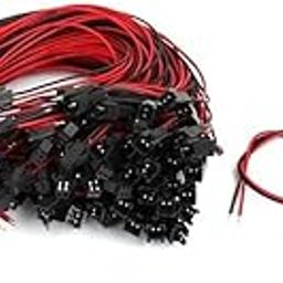 PMW - 50 Pairs 2-Terminal Male Female Socket EL Wire Cable Connector 300mm Length-image-24