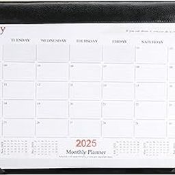 panku® 2025 Desk calendar 2025 APRIL to MARCH 2026 Faux Leather/Sturdy MDF Wooden Table Planner Full of Year Monthly Planning Daily Schedule for Office, School and Home Pack of 1 (Black)-26