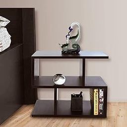 NOYOTA Corner Table for Book Storage Brown Engineered Wood Bedside Table (Finish Color - Brown, DIY(Do-It-Yourself)) Brown Side Table(Coffe Table)-25