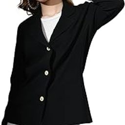 Women Jacket Style Full Sleeve Black Blazer-image-64