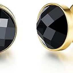 Earrings for Men and Boys Stud Earrings for Men | Stainless Steel Studs Magnetic Earrings for Boys | Birthday Gift for Men and Boys Anniversary Gift for Husband (Golden 6)-45