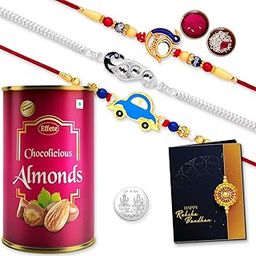 DeoDap (K3_316+314+F6_BS) Multicolor Bracelet/ Rakhi & Chocolate Butter Scotch | Rakhi for Brother with Gift | Bracelets for Men Stylish | Rakhi Combo for Brother |-image-93