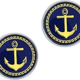 Cufflinks for Men Boys Cuff links Blue Formal Stainless Stee Anchor Cufflink For Men Birthday Gift Men Anniversary Husband Cuff Links Cufflinks Set for Mens Boys Man Boy Valentine Gifts -20-52