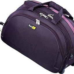 Duffel Travel Expandable Luggage Duffel Trolley Bag with 2 Wheels 55 L (24, Purple)-image-17