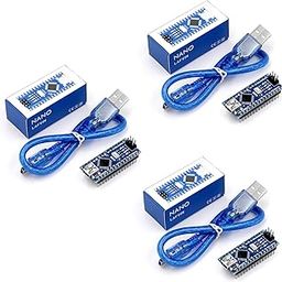 Nano V3.0, ATmega328P 5V 16M Micro-Controller Board for Arduino (3 Pack With USB Cable)-3