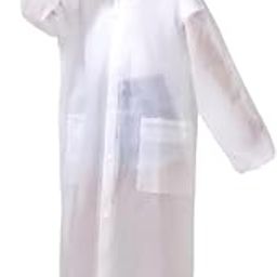 FIRMED STRING RAINCOAT FOR WOMEN-PVC TRANSPARENT WATERPROOF REUSEABLE RAINWEAR WITH FUNCTIONAL POCKETS AND ADJUSTABLE HOOD-82