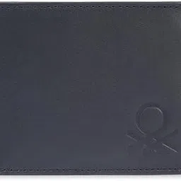 united colors of benetton Navy Men Leather RFID Protected Slimfold Wallet - Carwinley, 8 Card Slots | 1 Compartment | 2 Pocket | Side Closure-picture-39