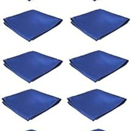 Men 100% Pure Cotton Royal Blue handkerchief set for men – Men's Pocket Square (Pack of 10) Soft Royal Blue Hanky/Hankies for Men 17x17 Inches-image-78
