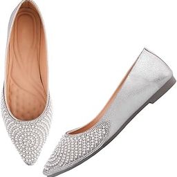 Designer Stunning Emboidery with Stone Work Mojari Ethnic Jutti Attractive Design For Womens & Girls-picture-25