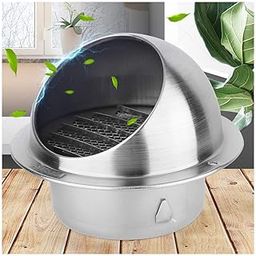 Wall-Mounted Bull-Nose Ventilation Cap, Round Drawing Stainless Steel Windproof Rainproof Exhaust Pipe Wind Cap,Louvers Chimney Wind Cap,125mm-image-80