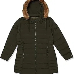 qube by fort collins Women's Polyester Standard Length Parka Coat-picture-3
