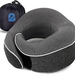 2Buds Travel Neck Pillows for Airplanes - 360° Head Support Sleeping Essentials for Long Flight [Black]-picture-17
