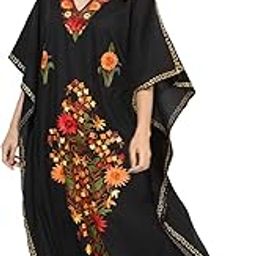 Women's Boho Floral Embroidered Kaftan-picture-38