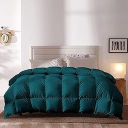 400 GSM Heavy Winter Comforter for Double Bed Size 90"X100" - Restful Sleep Soft Microfiber Double Bed Comforter/Quilt/Duvet/Blanket - Teal Color-picture-23