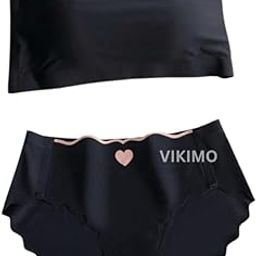 Women’s Seamless Bra Panty Set | Soft Nylon Combo in Black & White | Invisible Fit | for A & B Cup | Comfortable Pack - 1 Bra 1 Panty-image-8