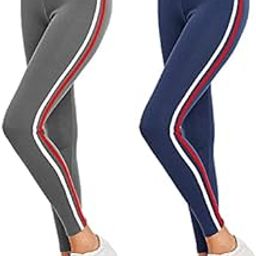 Women's Girls Yoga Track Pants | Stretchable Sports Tights Track Pant | Track Pants for Women | (Pack of 2-Free Size 28-34 Inch)-image-72
