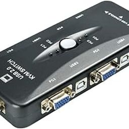 Tobo 4-Port KVM Switch USB 2.0 Compatible with Computer Sharing Video Mouse Keyboard Monitor.-TD-577H.-28
