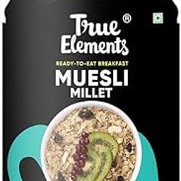 Diet Muesli (Multigrain Millet) 1kg by True Elements - Cereal for Breakfast | Diet Food | Loaded with 40% Millets | No Added Refined Sugar | Fibre Rich Muesli |-image-1