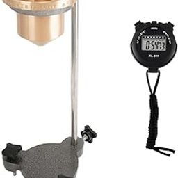 B4 Viscosity Cup – Precision Brass Viscometer with Stand & Stopwatch | Viscometer Cup | B-4 Liquid Flow Meter Viscometer With Heavy Cast Iron Stand-22