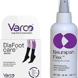 Varco Neurapan Flex Cryotherapy Topical Phyto Oil for Neuropathy & Muscle Pain| Advance Formula with Cryotherapy Effect Enhances Microcirculation, Helps Relieve Cramps- 50ml (Free Diabetic Foot Socks)-23