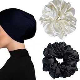 "Hijab Volumetric Scrunchies for Women & Girls (Pack of 2) | Extra Volume & Gentle Grip | Perfect for Hijab Styling-image-3