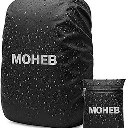 MOHEB Rain Backpack Cover for Travel Essentials Bag Cover Accessories Waterproof & Dustproof for All Bag Sizes | Black-39