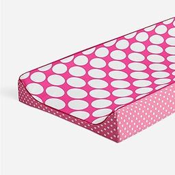 Bacati Mix and Match Dots Changing Pad Cover, Pink-image-11