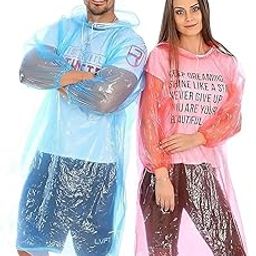 Unisex Disposable Rain Card Emergency Raincoat | Compact, Lightweight, Breathable & Waterproof Poncho | Reusable 2-3 Times | Pocket-Sized Travel Rainwear (Multicolour, pack of 10)-17