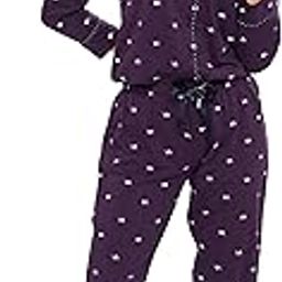 Women's Cotton Heart Printed Full Sleeve Shirt & Payjama Night Suit Set-image-75