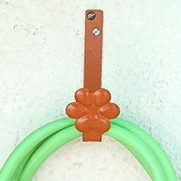 Metal Roots Wall Mount Hose Hanger for Garden Pipe Brown-image-3
