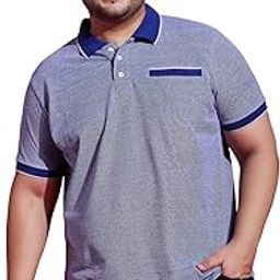 Plus Size Men's Regular Fit Solid Polo Tshirt-image-57