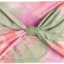 Women Wide Headband Tie Dye Head Scarf Sweat Absorbent Soft Stretchy Bandana Style C | Hair Accessories | Womens Accessories-image-17