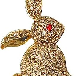 Brooch Pin Fashion Crystal Rhinestone Jewellery Pin Vintage Accessories Decoration Clothing Bouquet Brooches for Bridal Women Girl (Rabbit)-image-42
