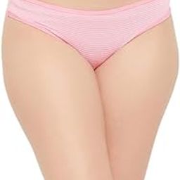 Women's Polyamide Low Waist Outer Elastic Bikini Panty - Pink-image-74