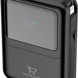 Phonokart TB-03 Volt 10000MAH Powerbank Detachable Dual inbuilt Cable Supports Universal Fast Charging Protocols for Android Devices Compatible with Watch&Airpods Type C, USB A|15W MAG Safe-picture-26