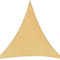 CALANDIS™ Sun Shade Sail Triangular Water Resistant Patio Canopy for Yard Deck Pergola Light Yellow | Shade Sails | Garden Structures & Shade | Yard, Garden & Outdoor Living-image-96