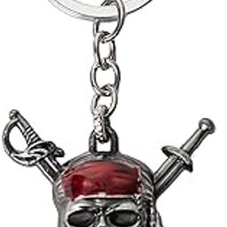 Metal Pirates of Caribbean Skull Keychain (Silver)-35