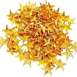 Jazzy Pearls®100Pcs Punk Star Metal Stud Claw Rivets for Bags Clothes Leathercraft 10mm|100 Pieces Star Metal Rivet Studs-32