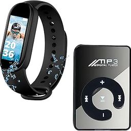 Lipzie Combo C967 M10 Smart Watch Band Fitness Heart Rate with Activity Tracker Like Steps Counter, Calorie Counter & MP3 Portable Music Player, Mini MP3 Memory Card Slot Memory Card not included-picture-11