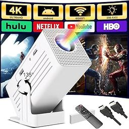 【Built in App | Ultra Resolution 2.69 '' | AI Auto Keystone】Polaring Mini Projector, Smart 4K Projector with WiFi and bluetooth 1080P Support, Auto Keystone Correction,Portable projector-image-50