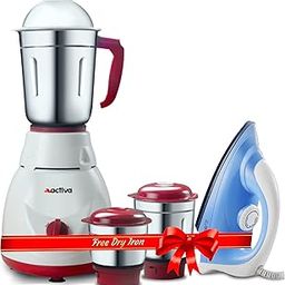 Activa Pluto 3 Jar 500 Watt Mixer Grinder With Coral 750 Watt Dry Iron come with 2 year warranty-picture-12