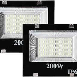 Gesto 200W Led Flood Light – Ip66 Waterproof Led Lights with 120° Wide Beam | Halogen Light,Focus Led Lamp Light for Yard,Showroom,Shop,Factory,Warehouse,Temple,Tent,Playground (Cool White)-Pack of 2-10