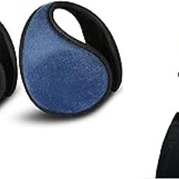 Set Of 2 Earmuff For Winter Warm Ear Muffs For Men Outdoor Fleece Ear Warmer for Unisex Blue-picture-7