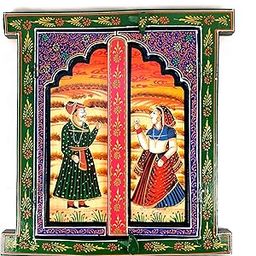Apka Mart The Online Shop Wooden Jharokha Window Wall Hanging with Doors (Multicolored / 15 Inch) - for Wall Decor, Home Decor, Room Decor, Photo Frame and Gifts-image-3