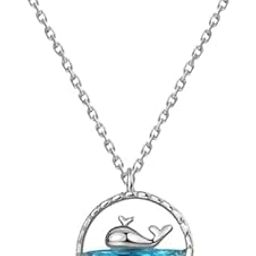 pendant necklace chain for women girls ocean anti tarnish stainless steel Silver stylish Neck Chain | Locket | Modern Design | Birthday Special Occassion Gift | Aesthetic Jewellery Accessories-image-74