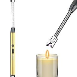 Mclear Candle Lighter Arc Rechareable Lighter with USB Charging | Flameless Windproof 360 Degrees Switch Rotate | Kitchen Use Lighter | Aromatherapy Candles,BBQ,Camping (Pack of 1) (Yellow)-picture-4