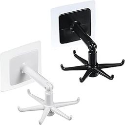 360° Rotating Wall Hook – Self-Adhesive, Foldable Multi-Purpose Hanger for Kitchen, Bathroom, and Closet – Space-Saving Organizer with 6 Rotating Arms – No Drilling Required-15